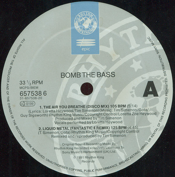 Bomb The Bass : The Air You Breathe (12", Single)