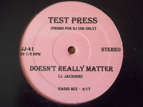 Janet Jackson : Doesn't Really Matter (12", Promo, TP)