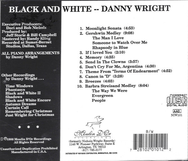 Danny Wright : Black And White (CD, Album)