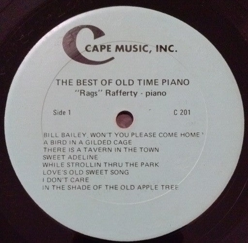 "Rags" Rafferty : The Best Of Old Time Piano (2xLP, Album)