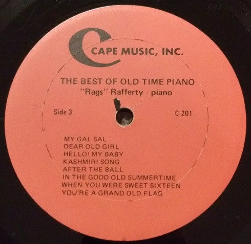 "Rags" Rafferty : The Best Of Old Time Piano (2xLP, Album)