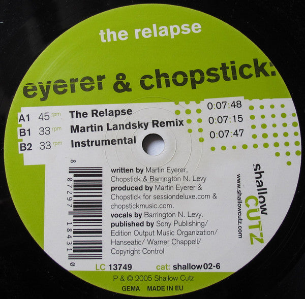 Eyerer & Chopstick : The Relapse (12")