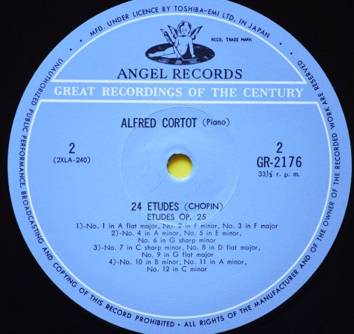 Alfred Cortot / Frédéric Chopin : 24 Etudes (LP, Mono)