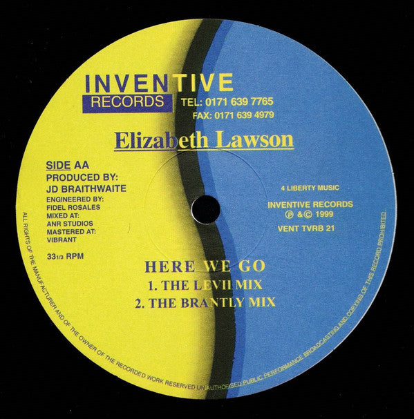 Elizabeth Lawson : Here We Go (The Tastemakers Cuts) (12", Ltd, S/Edition)