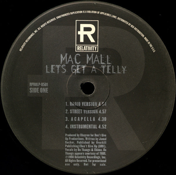 Mac Mall : Lets Get A Telly (12", Promo)