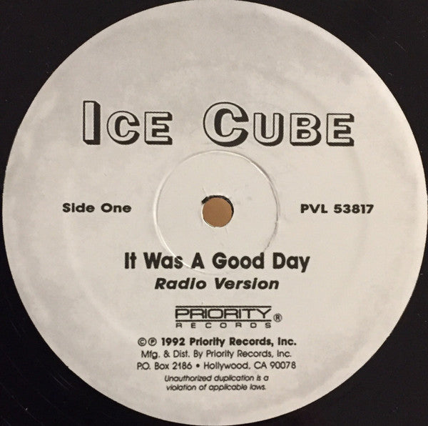 Ice Cube : It Was A Good Day (12")