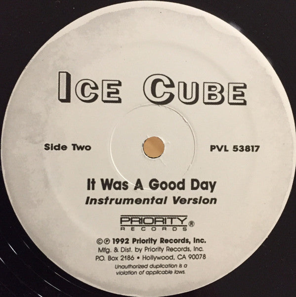 Ice Cube : It Was A Good Day (12")