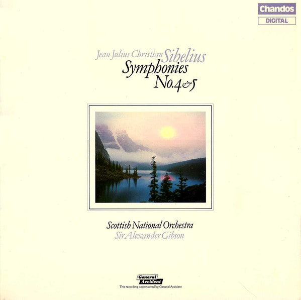 Jean Sibelius, Royal Scottish National Orchestra, Alexander Gibson : Symphonies No. 4 & 5 (LP)