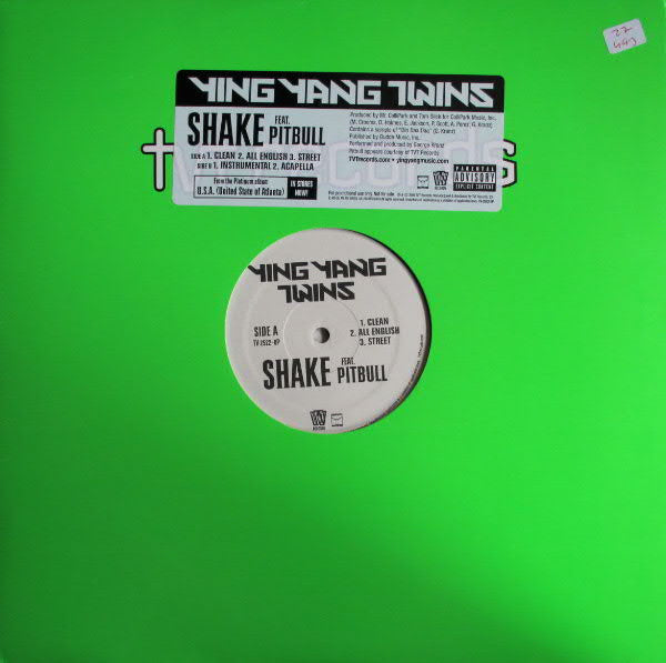 Ying Yang Twins Feat. Pitbull : Shake (12", Promo)