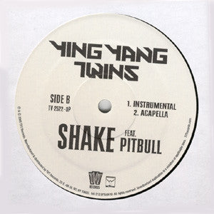 Ying Yang Twins Feat. Pitbull : Shake (12", Promo)