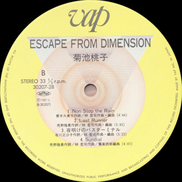 Momoko Kikuchi : Escape From Dimension (LP, Album)