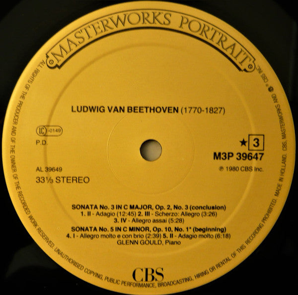 Ludwig van Beethoven - Glenn Gould : Piano Sonatas (3xLP, Comp, RM)