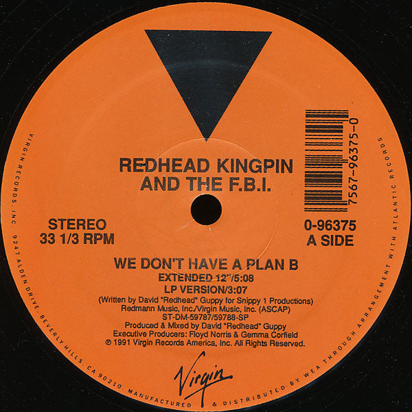 Redhead Kingpin And The FBI : We Don't Have A Plan B / All About Red (12")