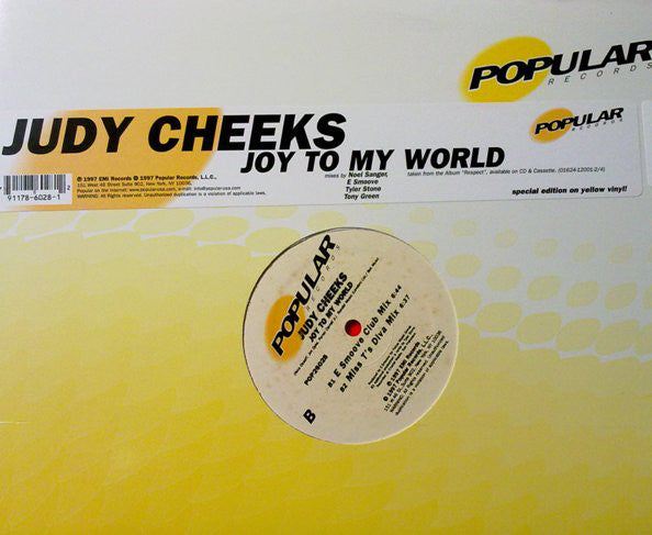 Judy Cheeks : Joy To My World (12", Ora)