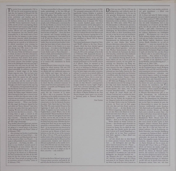 Wolfgang Amadeus Mozart - Malcolm Bilson • The English Baroque Soloists • John Eliot Gardiner : Piano Concertos Nos. 12 & 14 • Klavierkonzerte • Concertos Pour Piano K.414 & K.449 (LP, Album, Gat)