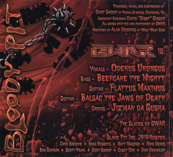 GWAR : Bloody Pit Of Horror (CD, Album, Dig)