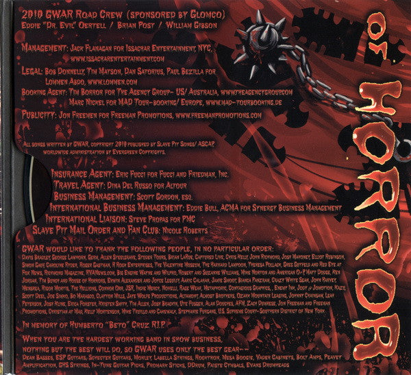 GWAR : Bloody Pit Of Horror (CD, Album, Dig)