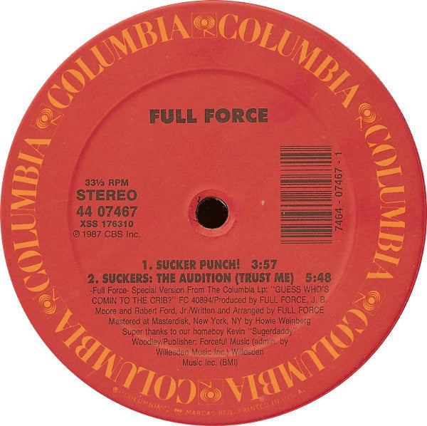 Full Force : Love Is For Suckers (Like Me And You) (12")