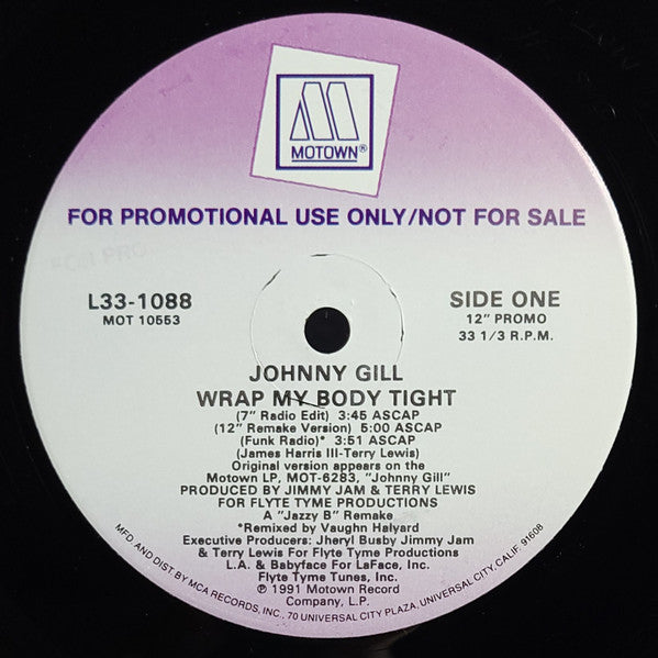 Johnny Gill : Wrap My Body Tight (12", Single, Promo)