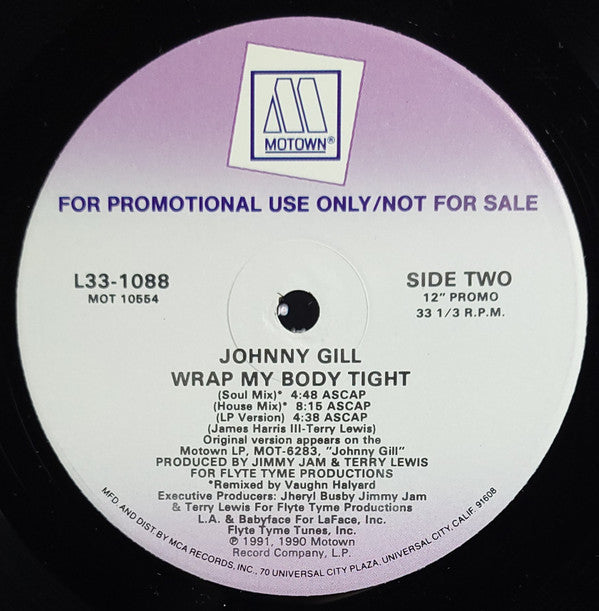 Johnny Gill : Wrap My Body Tight (12", Single, Promo)