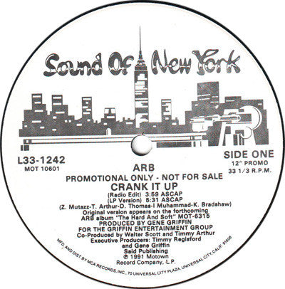 Arb : Crank It Up (12", Promo)