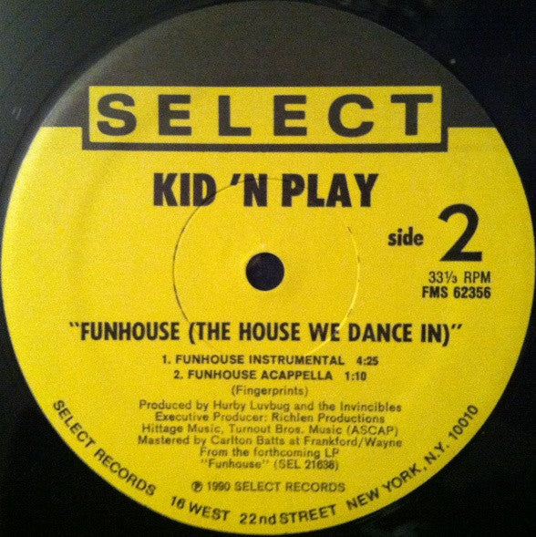 Kid 'N' Play : Funhouse (The House We Dance In) (12", Single)