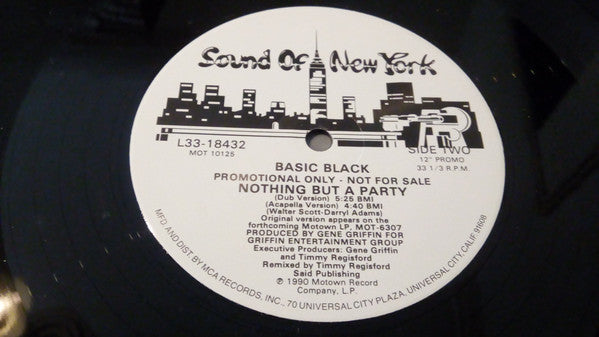 Basic Black : Nothing But A Party (12", Promo)