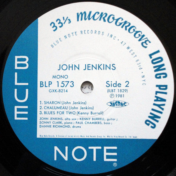 John Jenkins (2) / Kenny Burrell : John Jenkins With Kenny Burrell (LP, Album, Mono, RE)