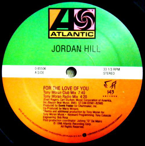 Jordan Hill : For The Love Of You (12")