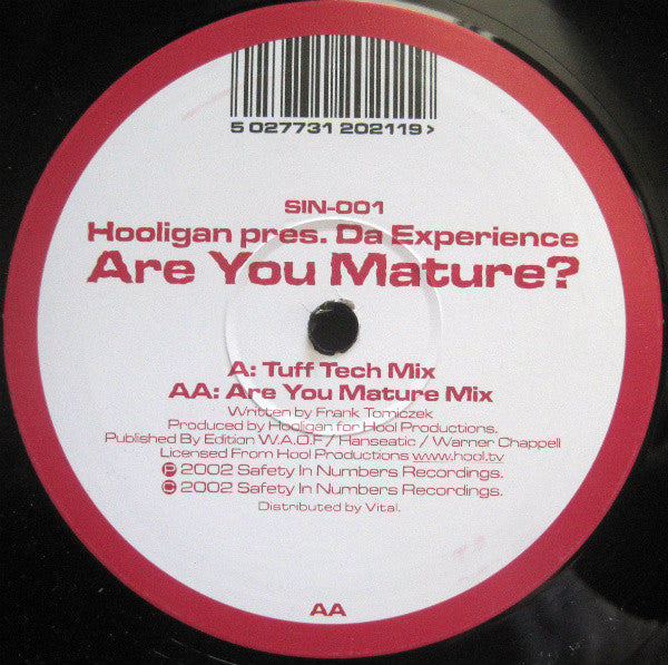 DJ Hooligan Pres. Da Experience : Are You Mature? (12")