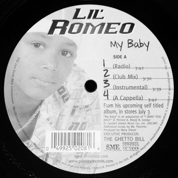 Lil' Romeo : My Baby / Where They At (12")