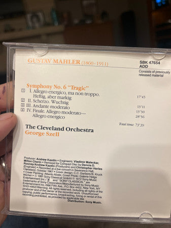 Mahler* - The Cleveland Orchestra, George Szell : Symphony No. 6 "Tragic" (CD, RE, RM)