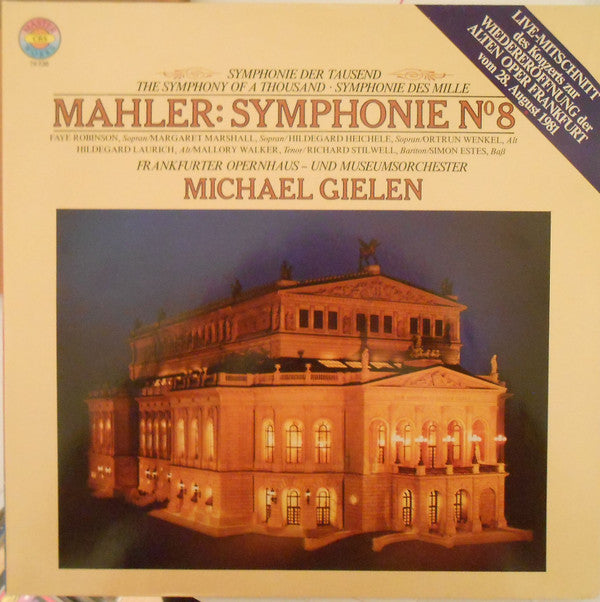 Gustav Mahler, Faye Robinson, Margaret Marshall, Hildegard Heichele, Ortrun Wenkel, Hildegard Laurich, Mallory Walker, Richard Stilwell, Simon Estes, Frankfurter Opern- Und Museumsorchester, Michael Gielen : Symphonie N° 8 (2xLP)