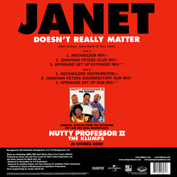 Janet Jackson : Doesn't Really Matter (12")