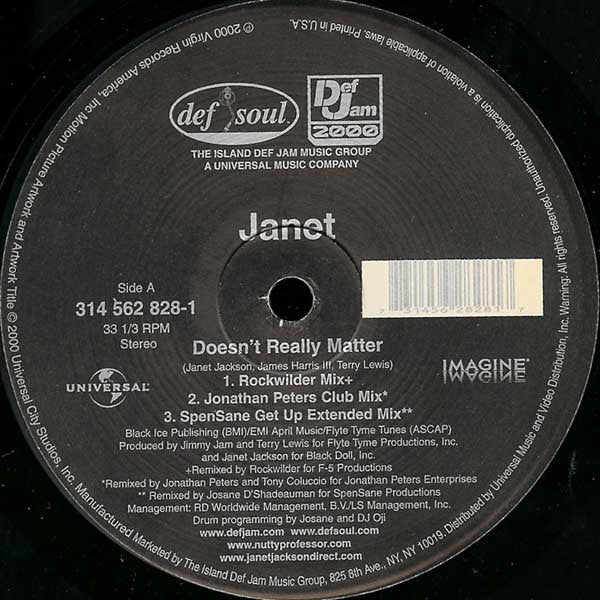 Janet Jackson : Doesn't Really Matter (12")