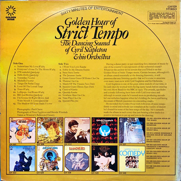 Cyril Stapleton And His Orchestra : Golden Hour Of Strict Tempo (LP, Comp, emb)