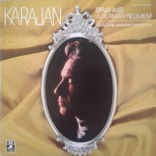 Herbert von Karajan, Johannes Brahms, Elisabeth Schwarzkopf, Hans Hotter, Wiener Singverein, Wiener Philharmoniker : The Art Of Karajan & V.P.O. Vol 3 A German Requiem (LP, Album, Mono)