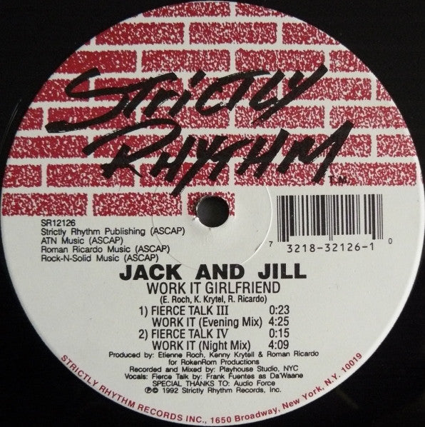 Jack & Jill : Work It Girlfriend (12")