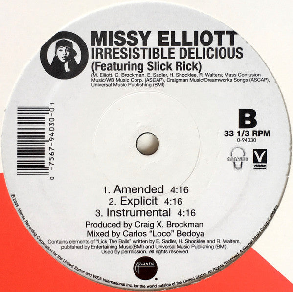 Missy Elliott : We Run This / Irresistible Delicious (12")