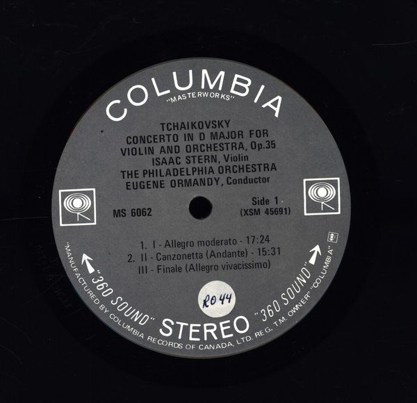 Isaac Stern, Pyotr Ilyich Tchaikovsky, Felix Mendelssohn-Bartholdy, Eugene Ormandy, The Philadelphia Orchestra :  Violin Concerto In D Major /  Violin Concerto In E Minor (LP)