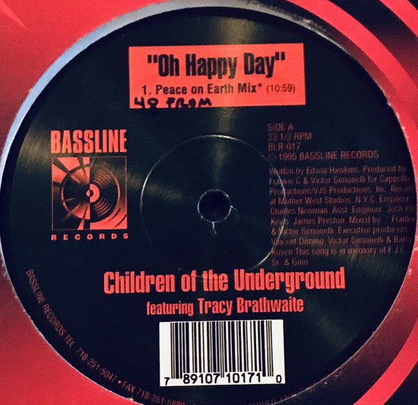 Children Of The Underground : Oh Happy Day (2x12")