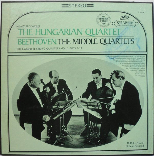 Ludwig van Beethoven, The Hungarian Quartet : The Middle Quartets Nos. 7-11, The Complete Quartets, Vol. 2 (3xLP + Box)