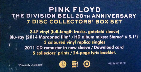 Pink Floyd : The Division Bell (Box, Dlx, Ltd, 20t + 2xLP, Album, RE, Gat + 7", Si)