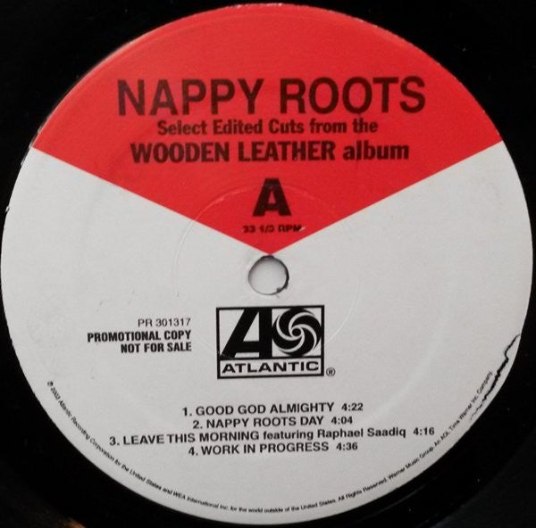 Nappy Roots : Selected Edited Cuts from the Wooden Leather Allbum (12", Promo, Smplr)