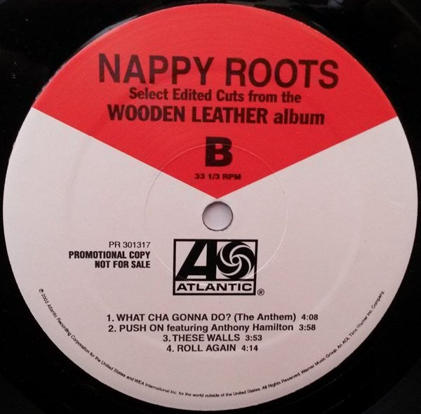 Nappy Roots : Selected Edited Cuts from the Wooden Leather Allbum (12", Promo, Smplr)