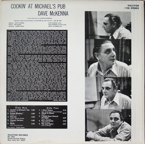 Dave McKenna : Cookin' At Michael's Pub (LP, Album)