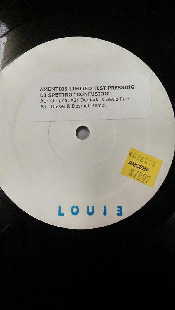 DJ Spettro : Confusion (12", Ltd, TP)