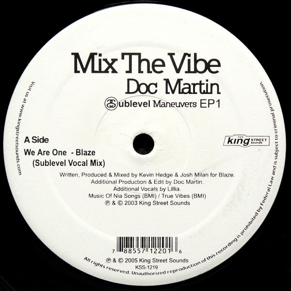 Doc Martin : Mix The Vibe: Sublevel Maneuvers EP 1 (12", EP)