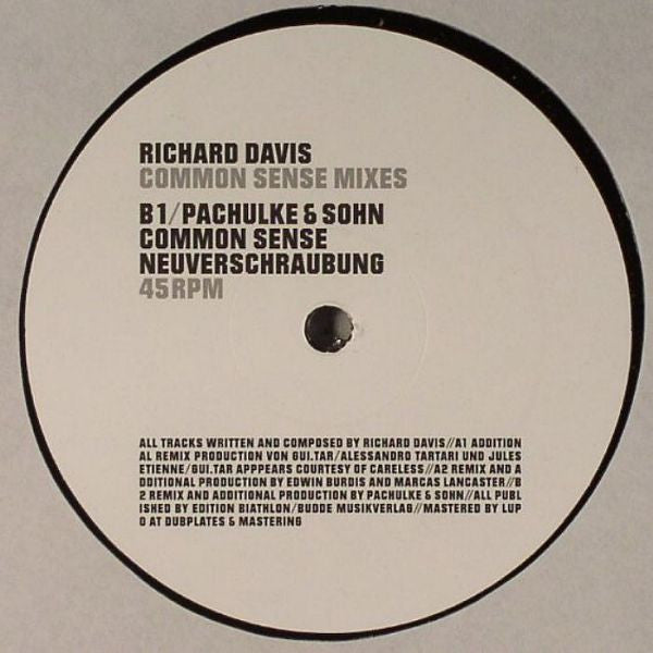 Richard Davis : Common Sense Mixes (12")