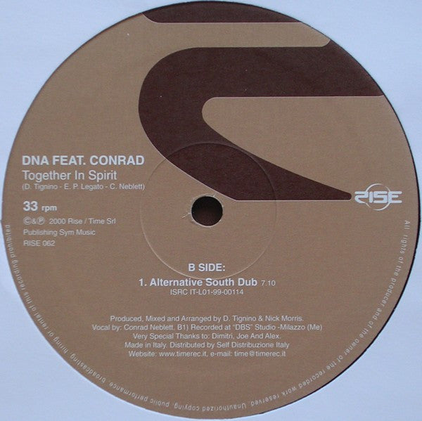 DNA (7) Feat. Conrad : Together In Spirit (12")